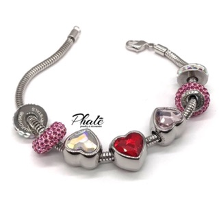 BeCharm Pha Lê Swarovski Trái Tim Đính Đá S14mm
