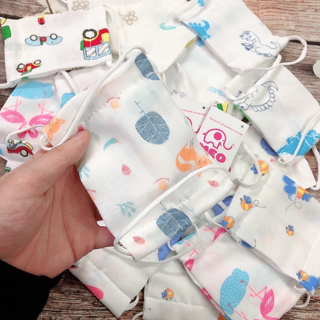 khẩu trang cho bé 6 tháng, Khẩu trang sơ sinh, LÀM TỪ VAI XÔ NHẬT MỀM MẠI KHÔNG RÁT DA BÉ