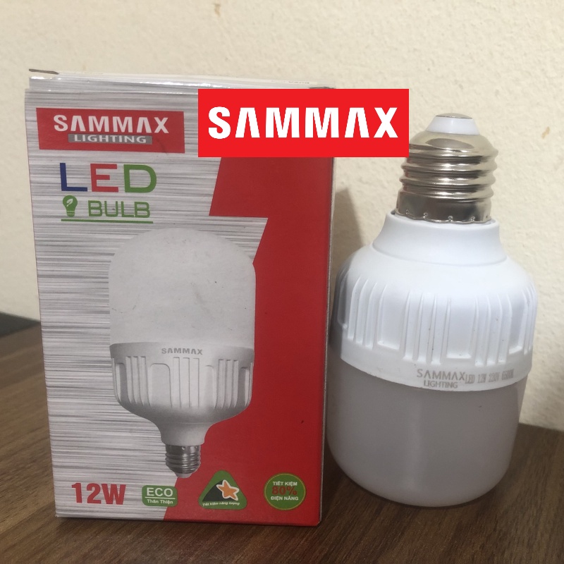 Bóng đèn led trụ tròn Sammax công suất 6W, 12W, 15W, 20W, 30W, 40W, 65W không chói mắt, tiết kiệm 80% điện năng