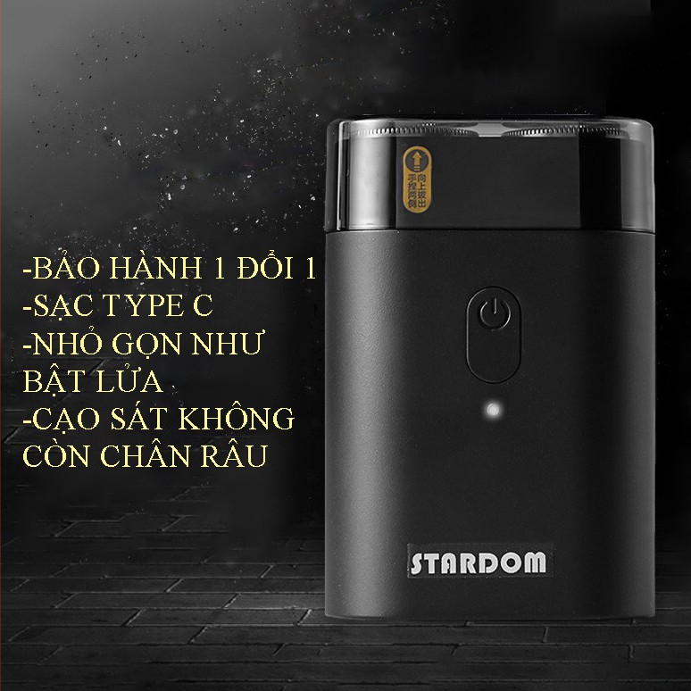 Máy cạo râu Stardom chính hãng-TypeC,đa năng cạo sát sạc nhanh,nhỏ gọn, tiện lợi an toàn