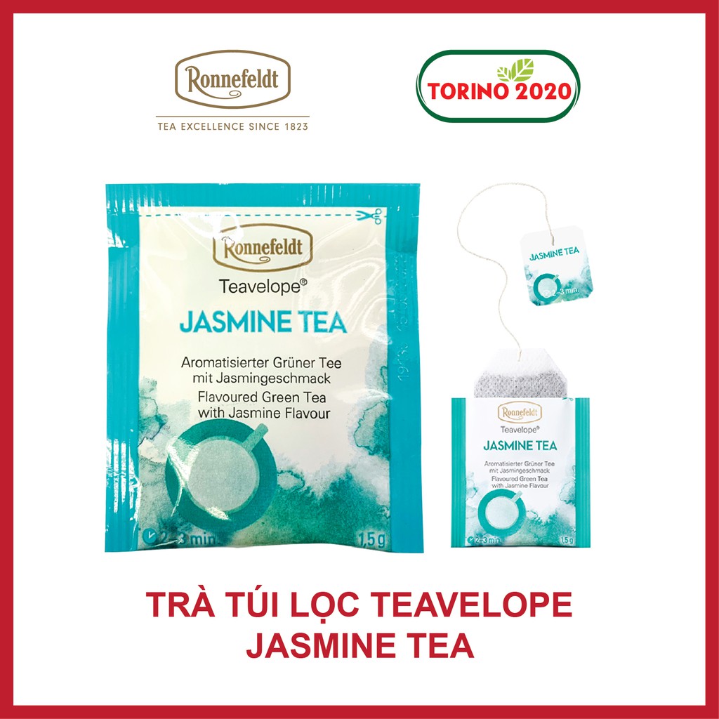 [HÀNG NHẬP KHẨU] Trà Túi Lọc Ronnefeldt tea-Teavelope Jasmine 1 túi 1.5g - sáng lập từ năm 1823