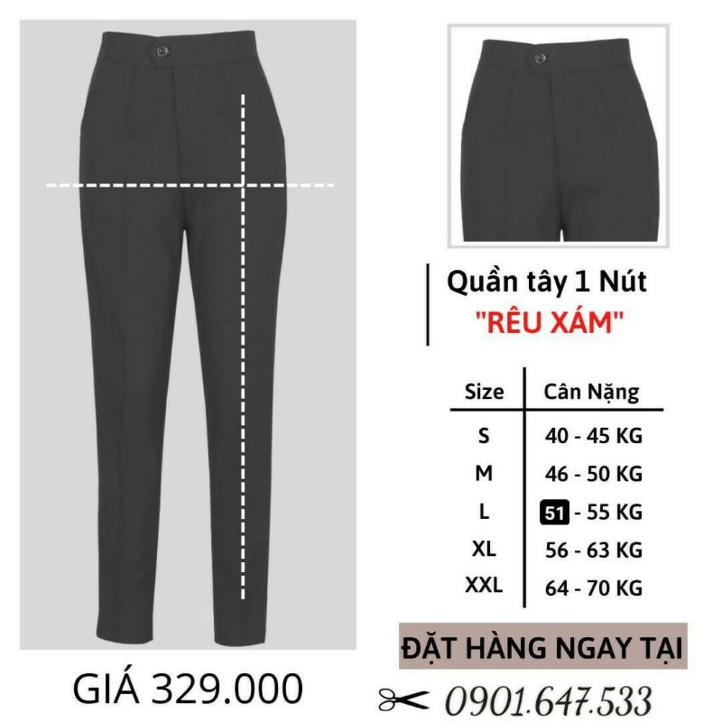 Quần tây Thái Hòa cao cấp lưng cao vải siêu đẹp TH99