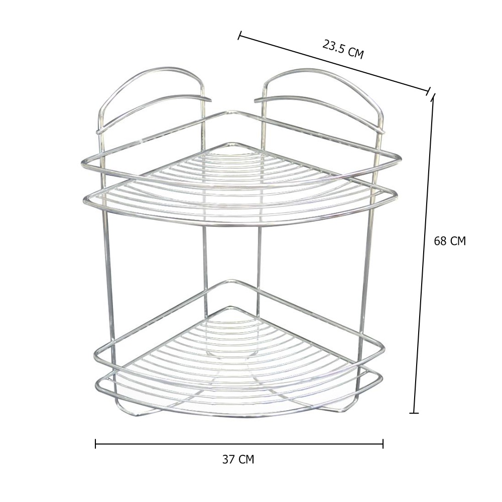 HomeBase EKONO Kệ nhôm góc 2 tầng CW12077 W37xD23.5xH68cm