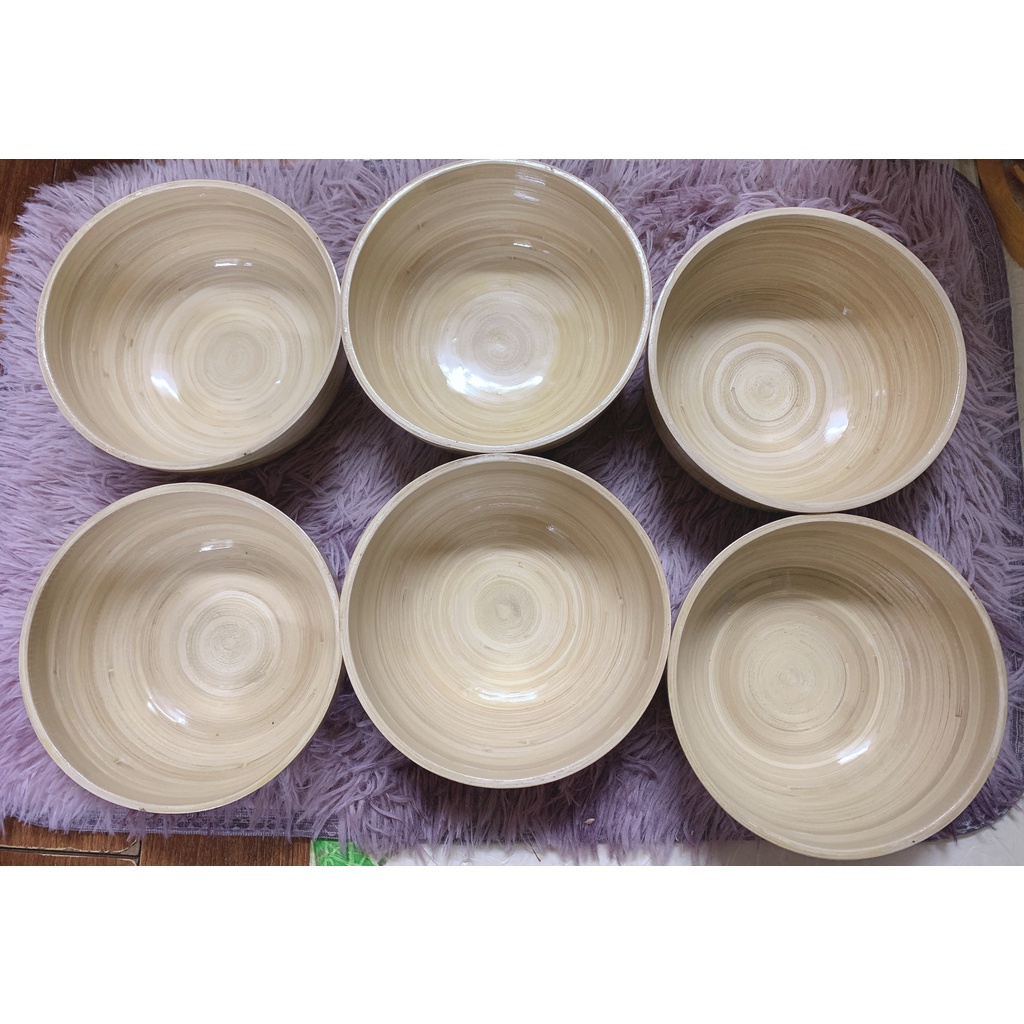 Bát Tre Ngâm Tay Làm Nail - Bát Ngâm Tay Bằng Tre Tự Nhiên Tráng Bóng