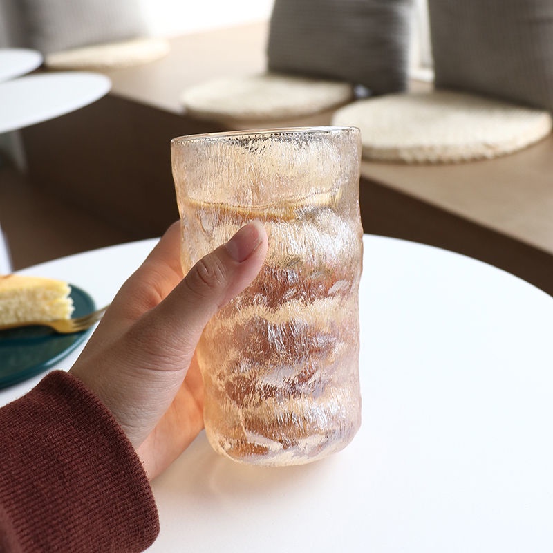 Cốc thủy tinh phong cách nữ dễ thương cốc giá trị cao nhà cốc sữa mùa hè mô hình cây sông băng cà phê cốc bia