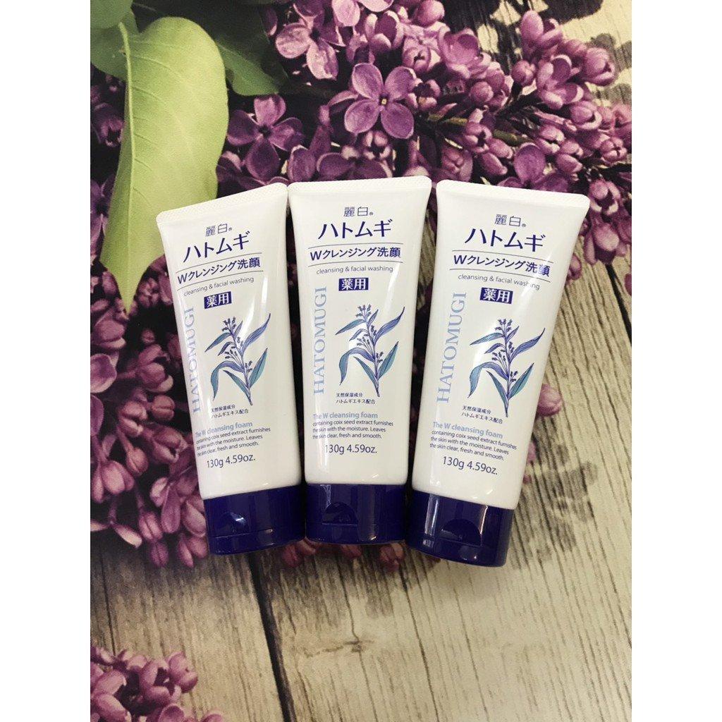 Sữa Rửa Mặt Gạo Ý Dĩ Dưỡng Ẩm, Trắng Da Hatomugi Moisturizing & Facial Washing Nhật Bản - 130g