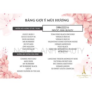 TINH DẦU NƯỚC HOA AROMA PHÁP