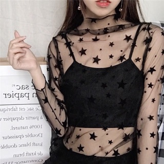 Áo ren lưới xuyên thấu