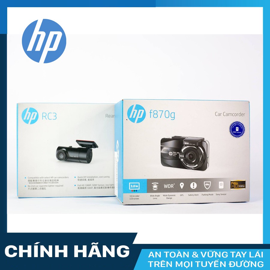 Camera hành trình HP F870G + RC3 + thẻ nhớ 32GB Class 10