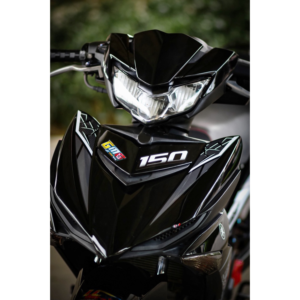 Tem rời Exciter 150 y15zr đen trắng mẫu mới , tem 3 lớp cao cấp