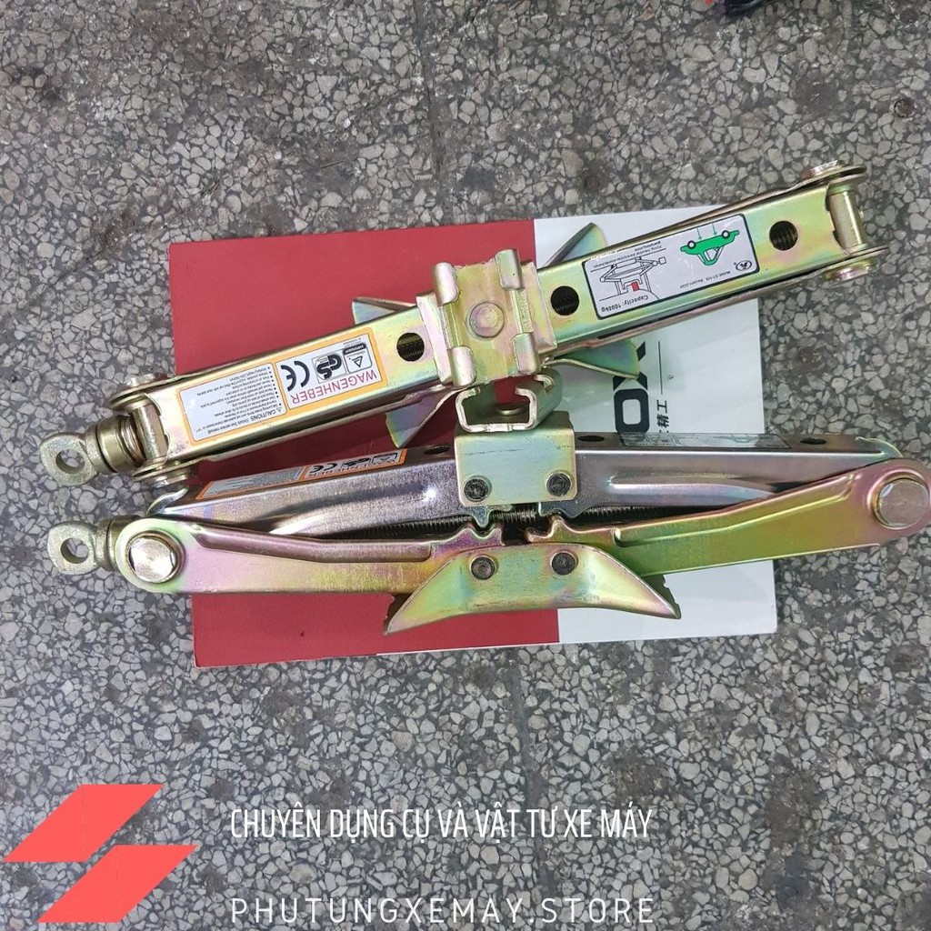 Kích gầm ô tô, xe máy 1 tấn  (con đội, nâng hầm xe chữ A Scrissor Jack)