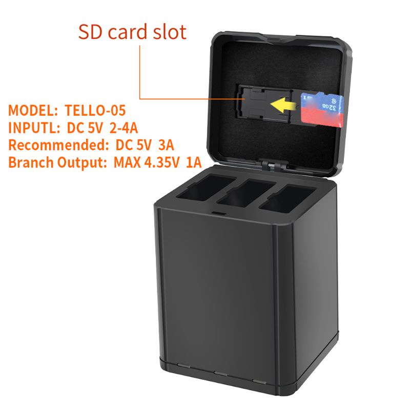 Bộ sạc pin Lithium 3 trong 1 cho DJI Tello Drone