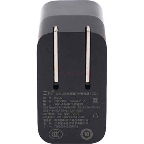 Cốc sạc Xiaomi ZMI 1USB 1Type-C 30W 3063389 HA722 - Hàng chính hãng