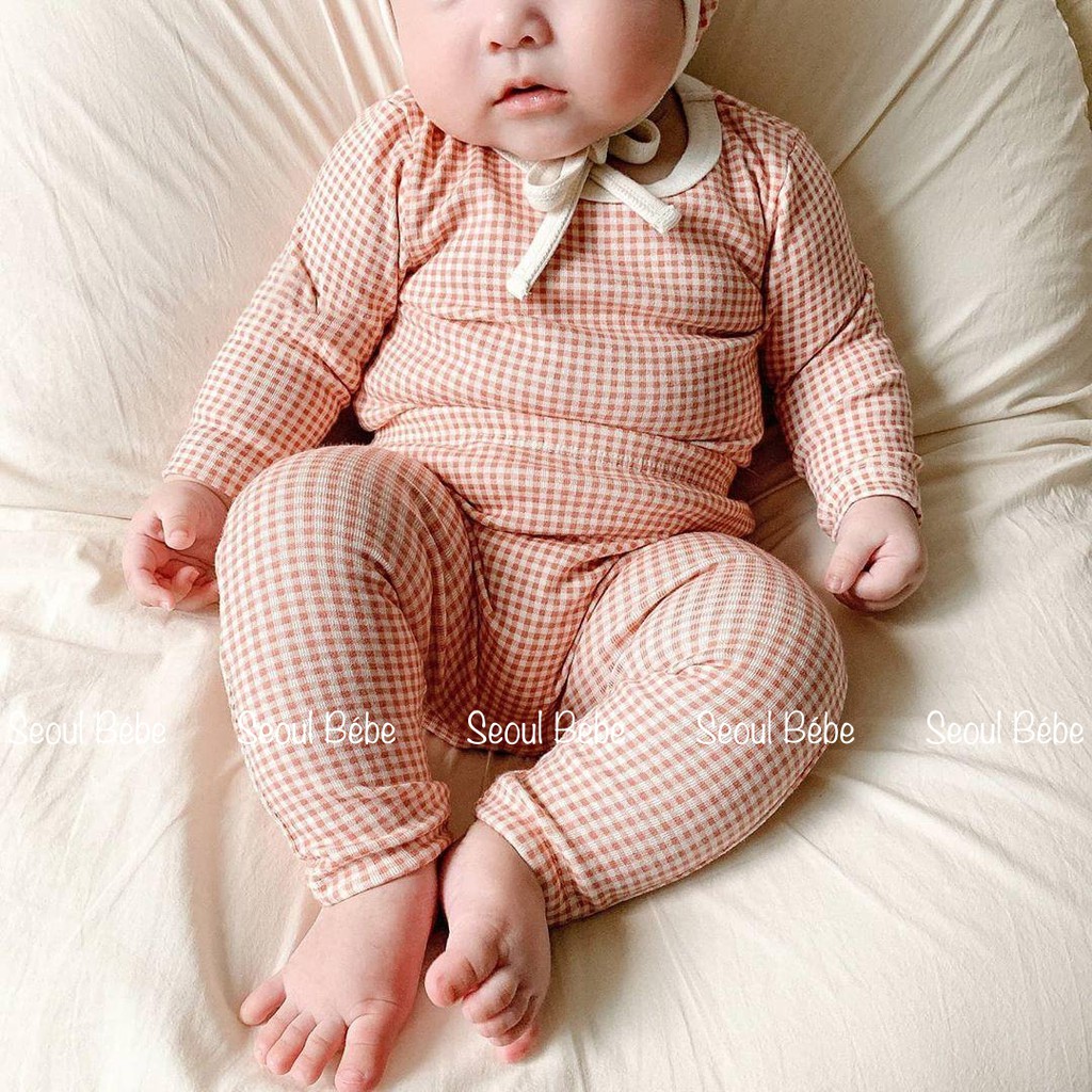 Bộ dài kẻ caro ChekChek (bộ rời/bộ suit) bộ Peekaboo