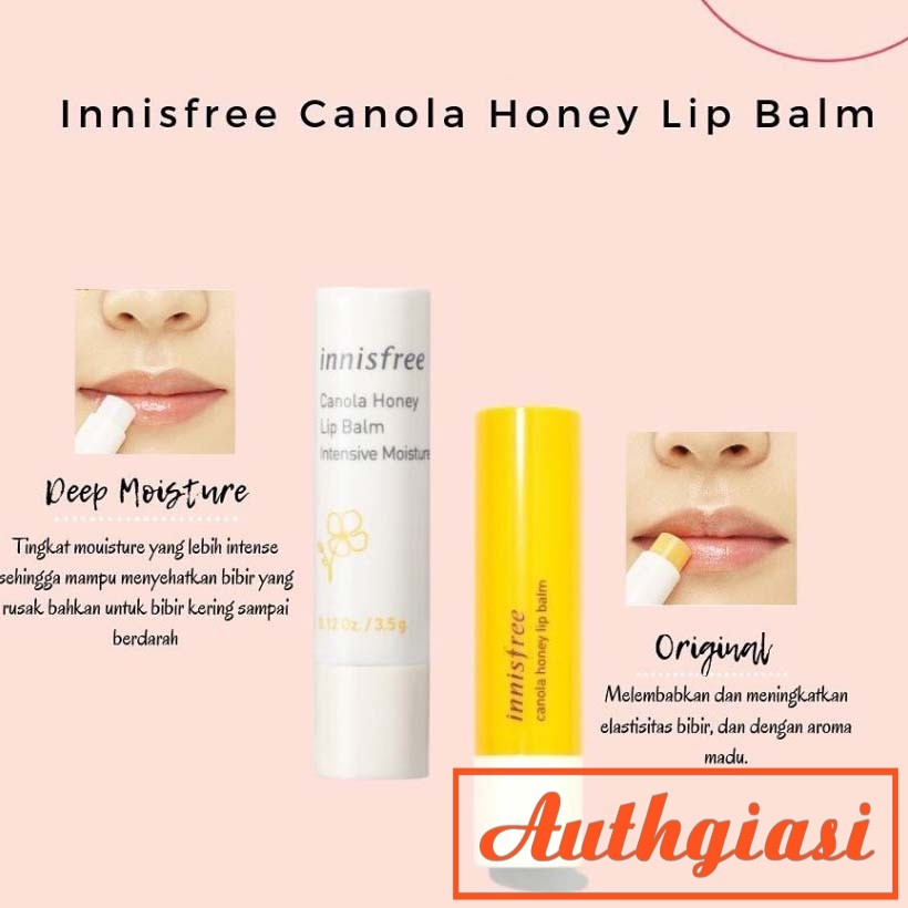 [New 2018] Son dưỡng môi Innisfree Canola Honey Lip Balm mật ong