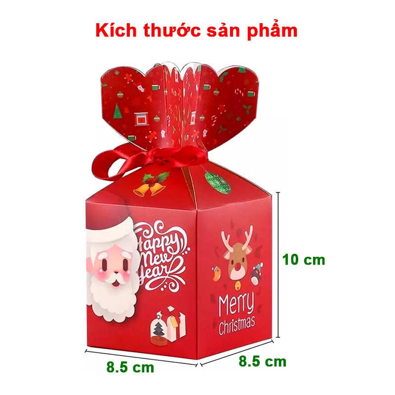Hộp đựng quà Giáng sinh phong cách Hàn Quốc BBShine, Hộp quà Noel nhỏ xinh nhiều màu sắc tươi sáng – G004