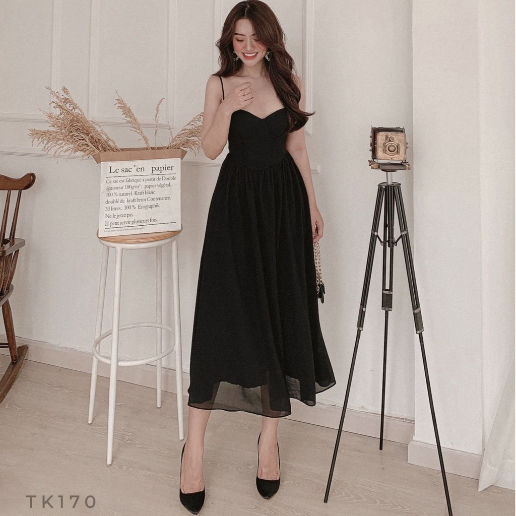 Đầm 2 dây voan cúp ngực | BigBuy360 - bigbuy360.vn