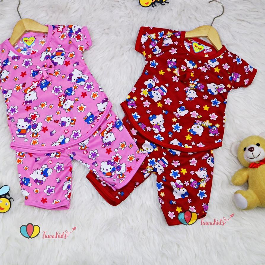 Bộ Quần Áo Hello Kitty 10.10 Xinh Xắn Cho Bé 0-12 Tháng Tuổi