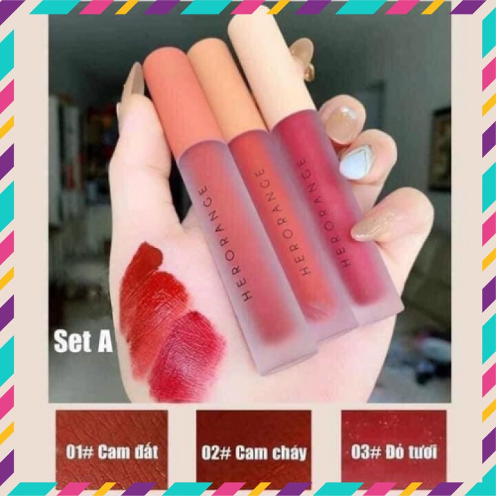 Son Kem HEROANGE , Sét 3 Cây , Siêu Lì , Siêu Xinh [ Sét A - Sét B ] | BigBuy360 - bigbuy360.vn