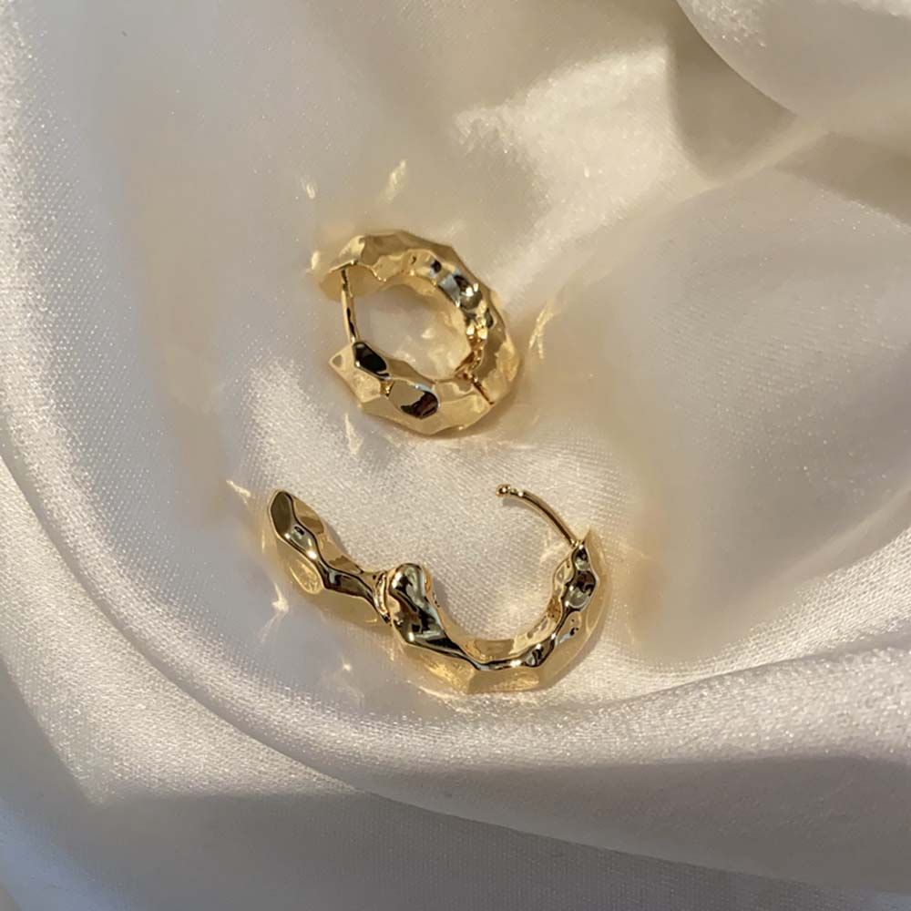 Đôi khuyên tai hình học bằng hợp kim phong cách Hàn Quốc cho nữ