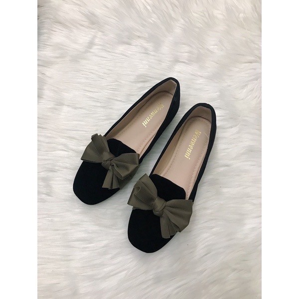 Giày bệt nơ lụa phong cách nư tính-giá huỷ dệt-chỉ ở đây bán rẻ