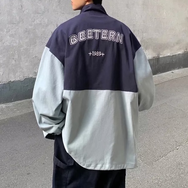 Áo Khoác Bóng Chày Cổ Đứng Phong Cách Hồng Kông Cá Tính Cho Nam áo chống nắng nam cao cấp Đánh vần màu