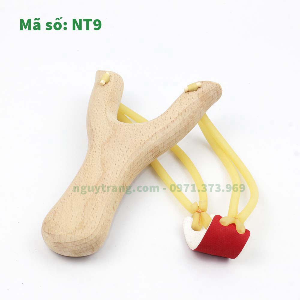 Ná cao su gỗ chắc chắn dây tròn thun ống slingshot dây đôi 3050 chính hãng TT