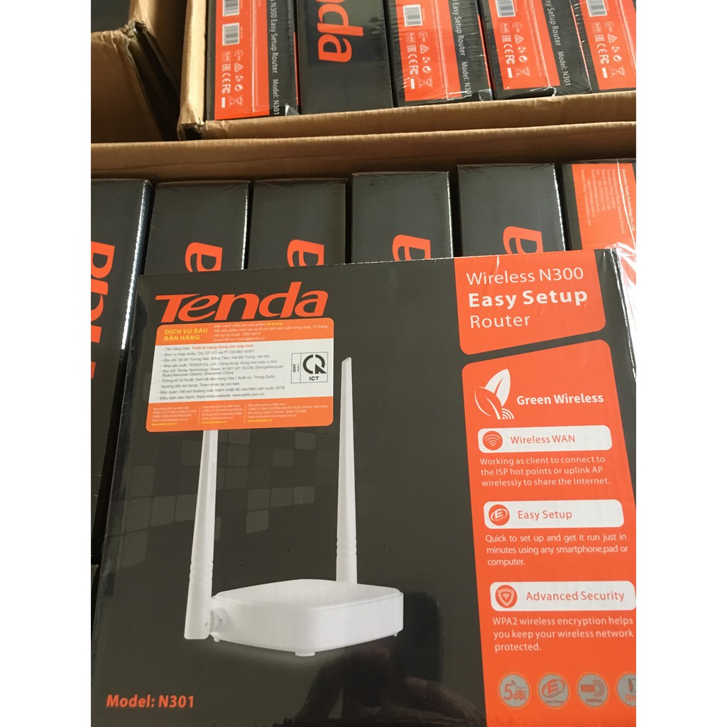 Bộ phát wifi Tenda N301 - Router wifi phát wifi, có chức năng kích sóng không dây