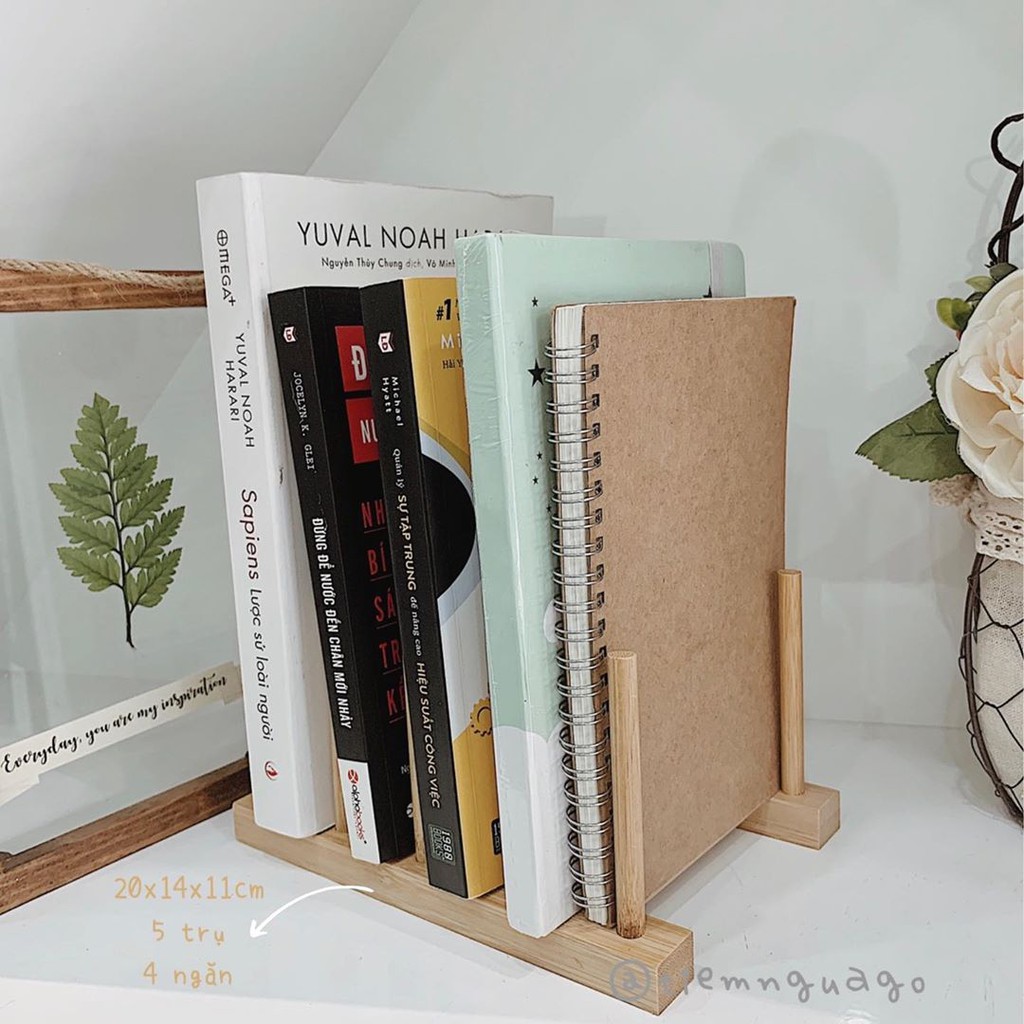 Giá Sách Gỗ Tối Giản Đựng Sách, Phụ Kiện, Trang Trí Bàn Làm Việc Bàn Học - Tiệm Ngựa Gỗ | BigBuy360 - bigbuy360.vn