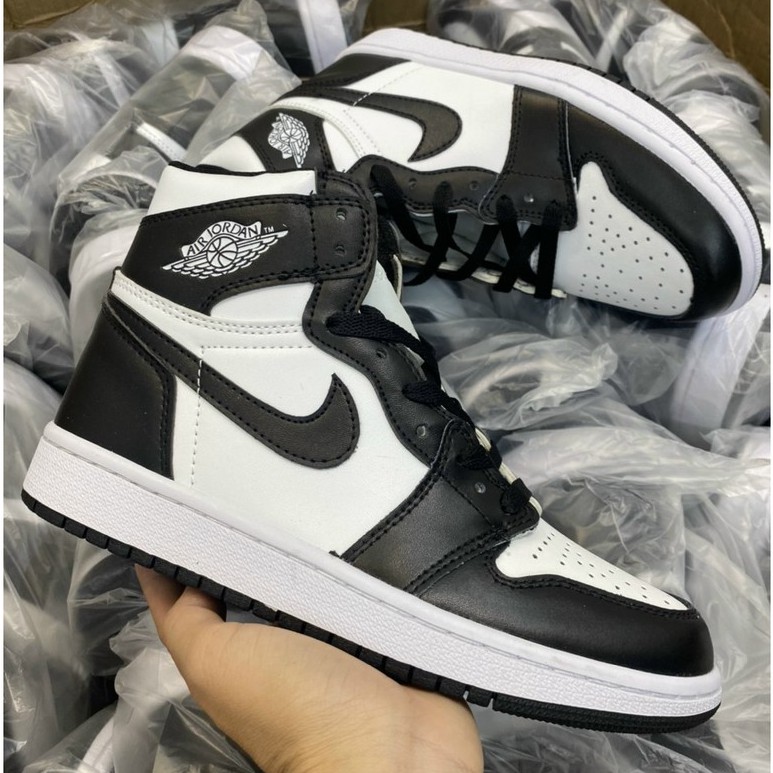 🔥Giày 𝐉𝐎𝐑𝐃𝐀𝐍 cổ cao đen trắng 🔥⚡️𝐅𝐑𝐄𝐄 𝐒𝐇𝐈𝐏⚡️,Giày JD1 panda cao cổ nam nữ full box bill da đẹp