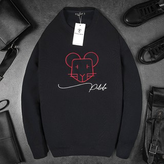 [Chào Tết Canh Tý 2020] Áo Nỉ Nam Polido Tech- Mic Emboidery Sweatshirt Hàng Chính Hãng Thêu Họa Tiết Hình Chuột Năm Mới