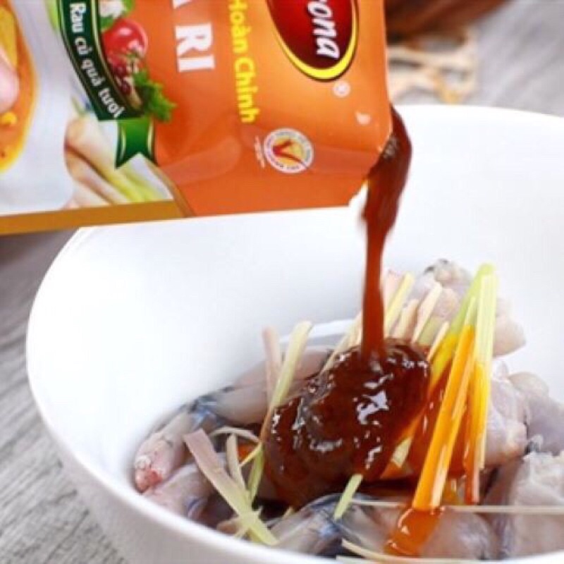 Xốt gia vị hoàn chỉnh Barona - Cà ri gói 80g