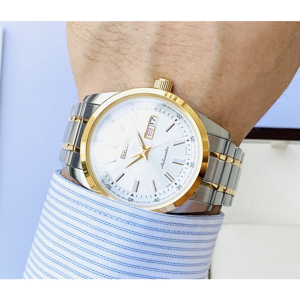 Đồng hồ nam SEIKO Date Day Automatic Demi Gold SARV004