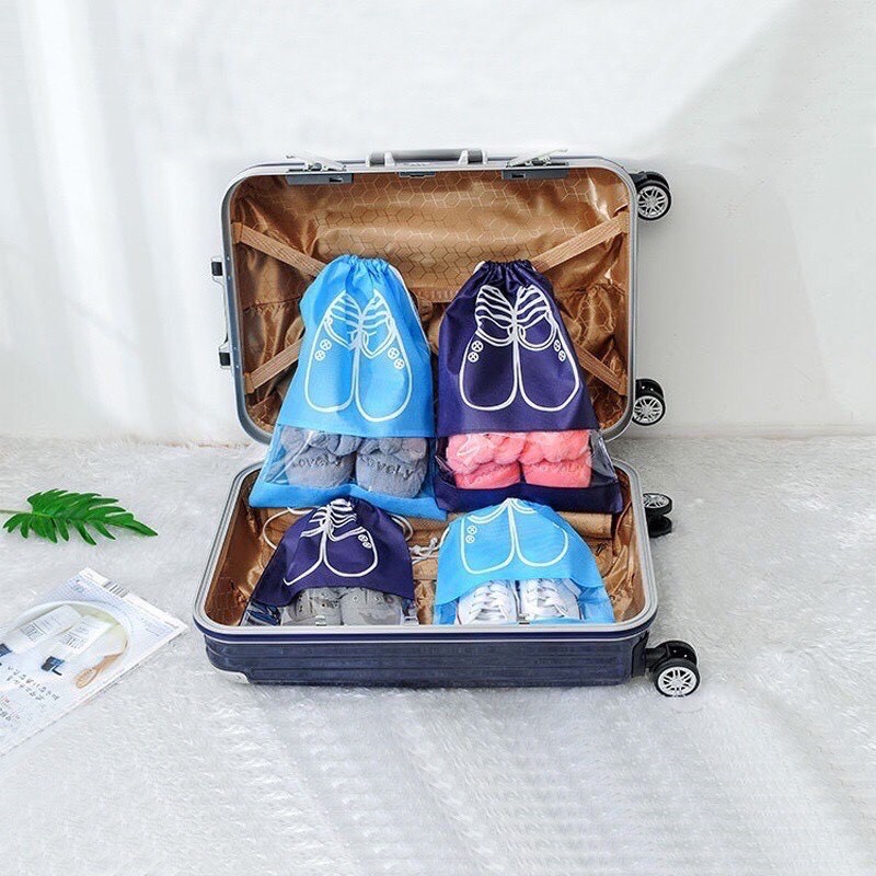 Túi đựng giày, dẹp, gia dụng có dây rút ⚡ Dell Sốc ⚡ Túi dây rút chống nước