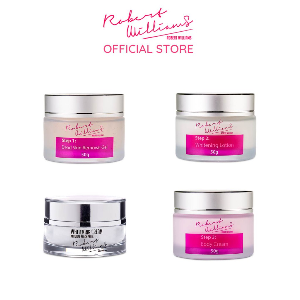 Combo dưỡng trắng da mặt Ngọc trai 20g và Bộ 3 bước HomeSpa tắm trắng 50g ROBERT WILLIAMS | BigBuy360 - bigbuy360.vn