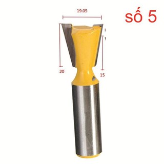 Mũi phay gỗ rãnh đuôi cá cốt 12.7mm
