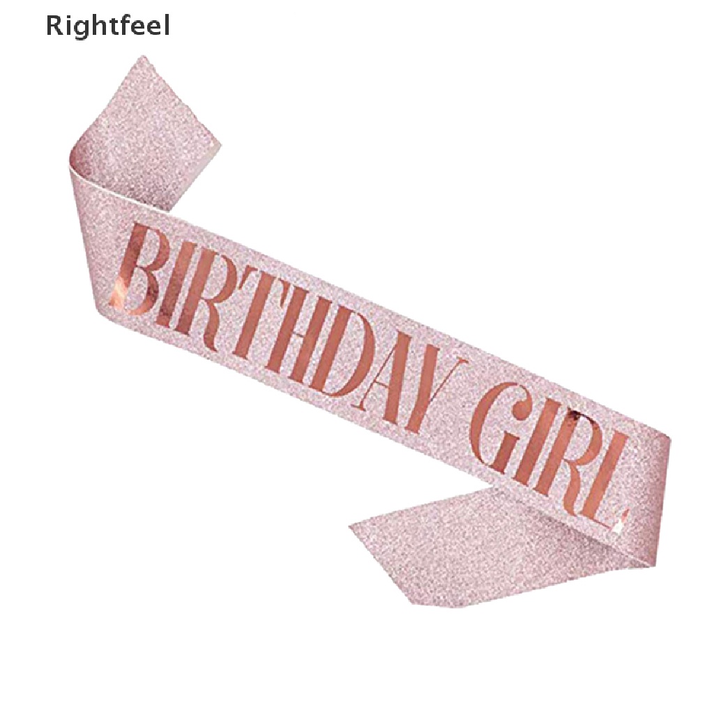 Dây Đeo Chéo Vải Satin In Chữ Birthday Queen / Girl 21 Dành Cho Tiệc Sinh Nhật