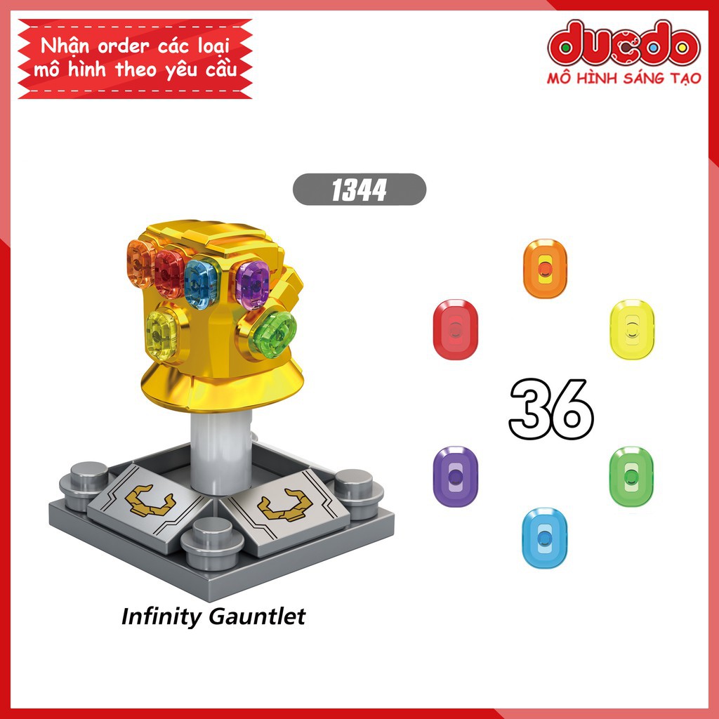 Minifigures găng tay full đá vô cực THANOS 36 đá  - Đồ chơi Lắp ghép Xếp hình Mini Iron Man XINH X1344