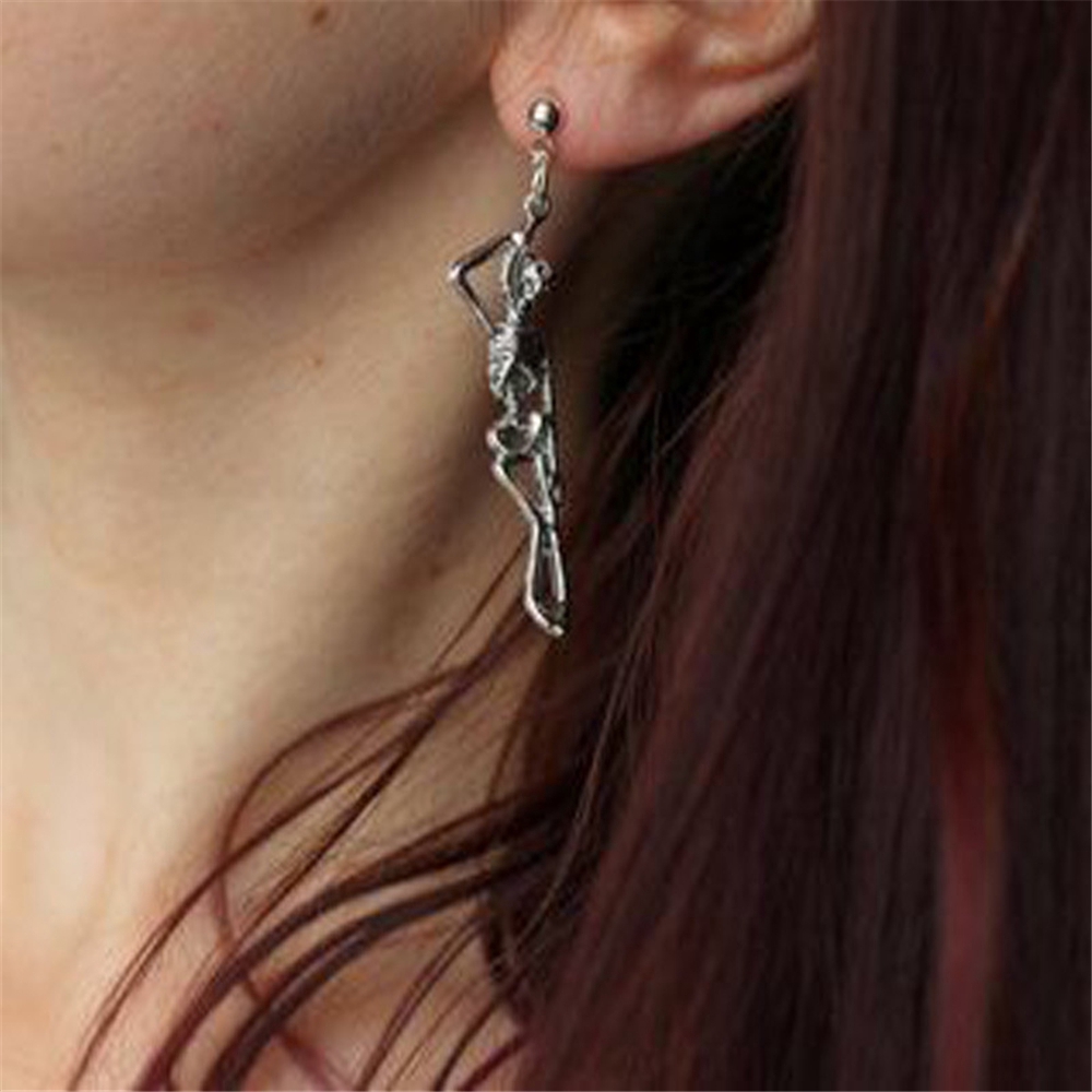 FUTURE 1 pair Skeleton Gothic Drop Earring Rock Punk Skull Earrings