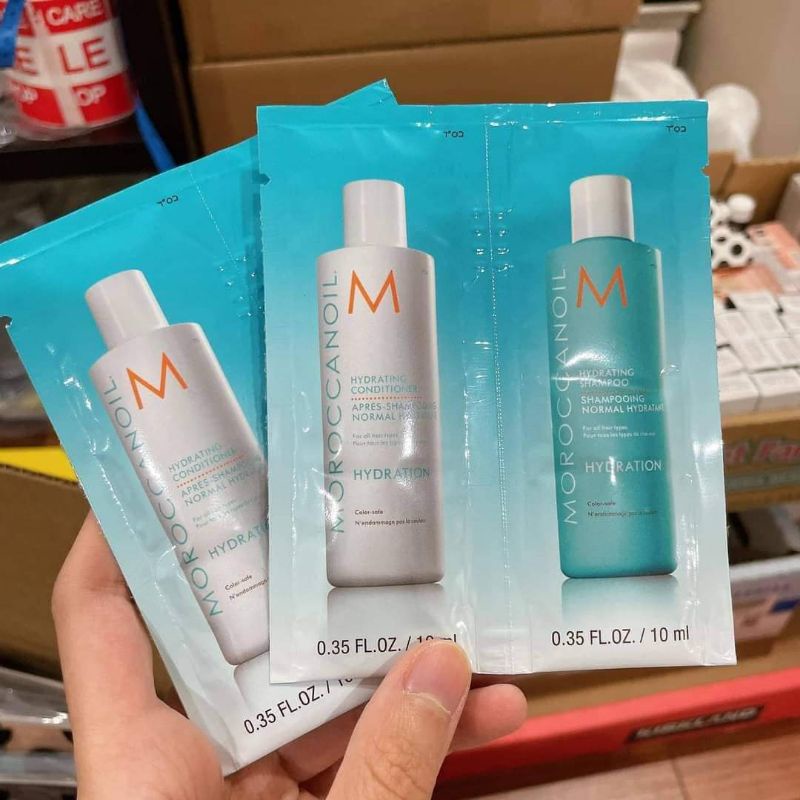 [ Sample 10ml * 2 ] Sét Gội Xả Dưỡng Ẩm Morcanoil Hydration
