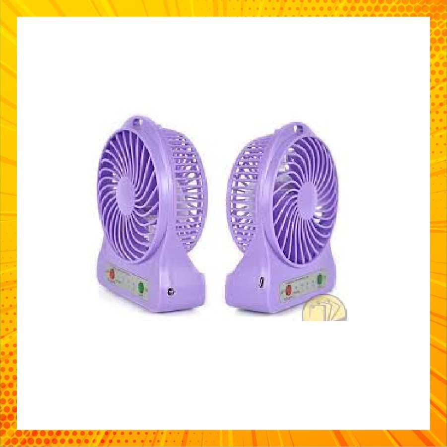 Quạt mini pin sạc kèm đèn pin