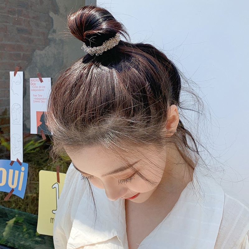 Dây cột tóc đính đá thời trang phong cách Hàn Quốc