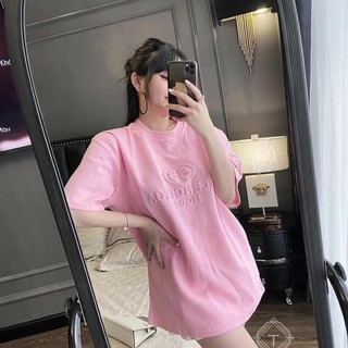 Áo thun nữ in nổi chữ balencia màu hồng sen cực đẹp hàng quảng châu chất cotton
