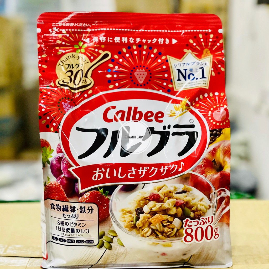Ngũ cốc Calbee, Ngũ cốc hoa quả Calbee 800gr Nhật Bản | BigBuy360 - bigbuy360.vn