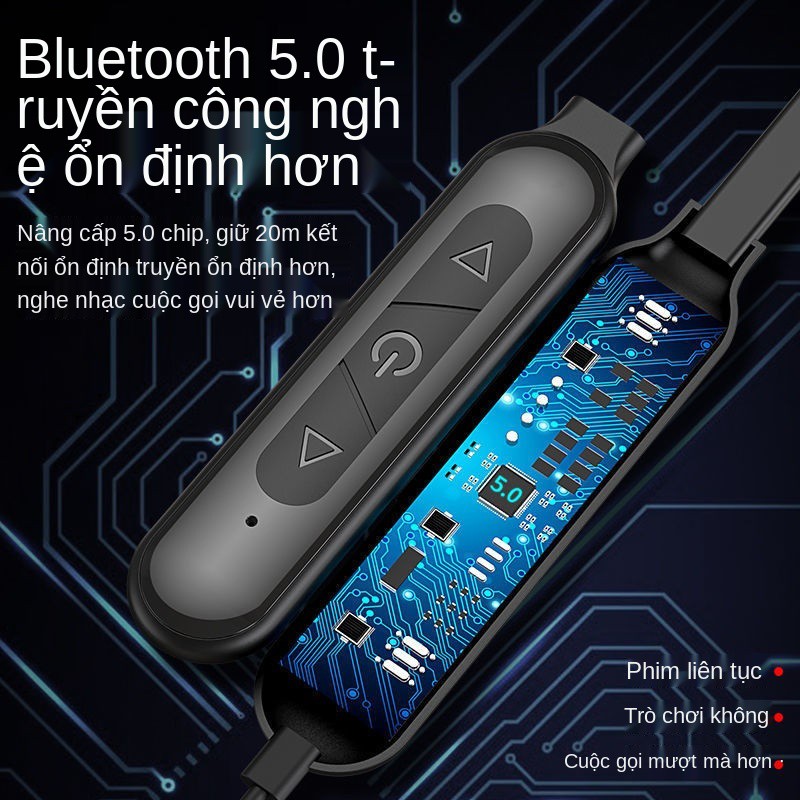 ❒tai nghe thể thao bluetooth chuyên dành tập dục gaming [Mang bài hát của riêng bạn] Có cắm thẻ vào cổ treo thẩm mỹ phổ