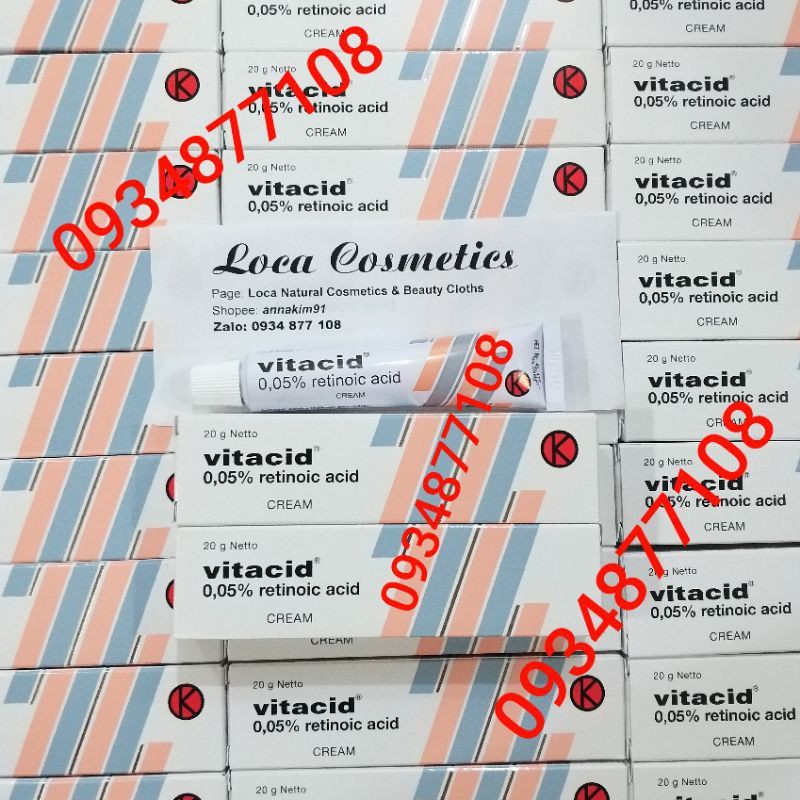  Tretinoin Vitacid [SẴN AUTH] 0.025%, 0.05%, 0.1% kem hỗ trợ giảm mụn và trẻ hóa da | BigBuy360 - bigbuy360.vn
