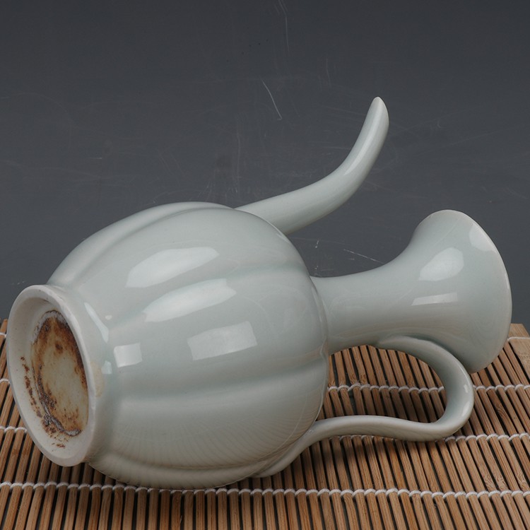 Nhà Tống Bóng Màu Xanh Lá Cây Nồi Điểm Ấm Trà Jingdezhen Sứ Cổ Retro Đồ Trang Trí Đồ Cổ