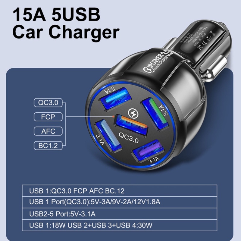 Bộ SạC 5 CổNg QC3 0 USB Cho Note 20 10 S21 20 10