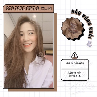 THUỐC NHUỘM TÓC NÂU VÀNG KHÓI - Lên từ nền tóc nâu