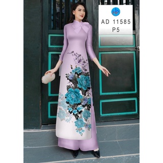 Vải áo dài in Hoa
